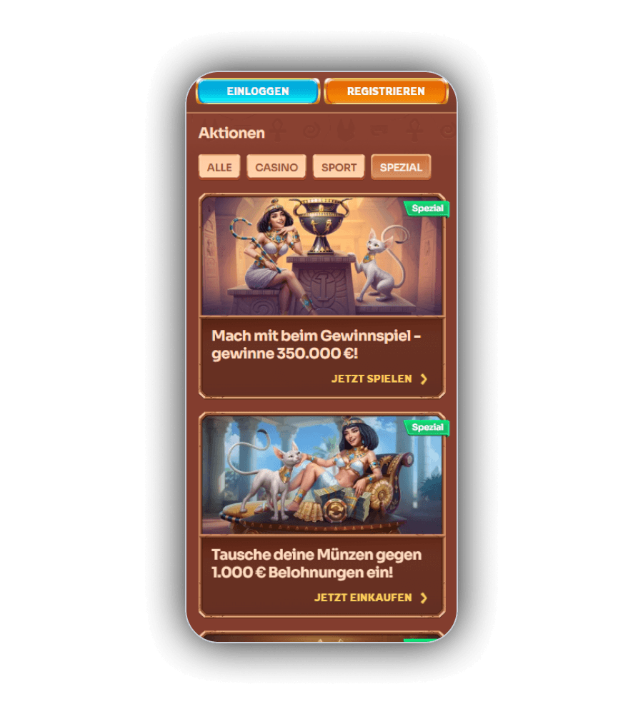 Cleobetra Casino-Aktionen DE